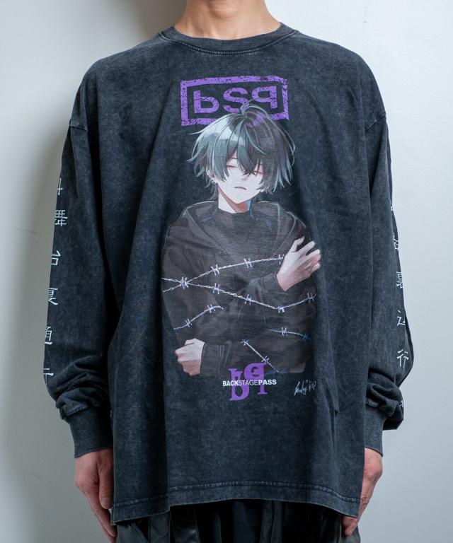 バックステージパス（backstagepass）/【黒野京×BACKSTAGE PASS コラボ】BARBED ピグメント加工 オーバーサイズ ロンT_10