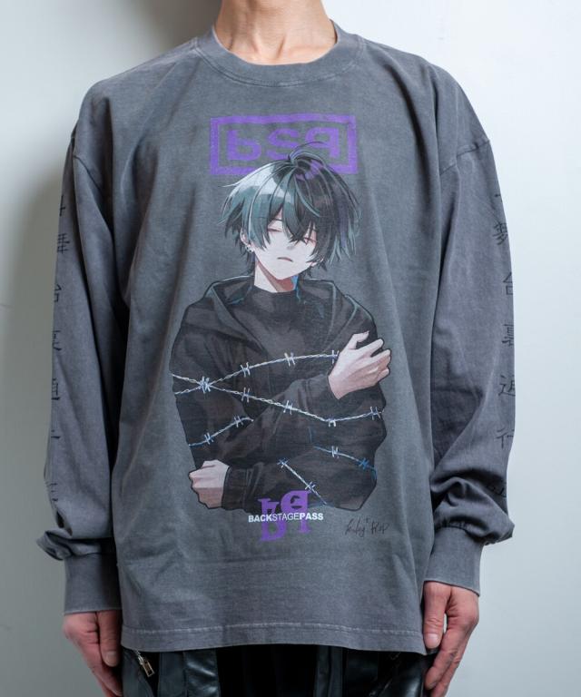 バックステージパス（backstagepass）/【黒野京×BACKSTAGE PASS コラボ】BARBED ピグメント加工 オーバーサイズ ロンT_17