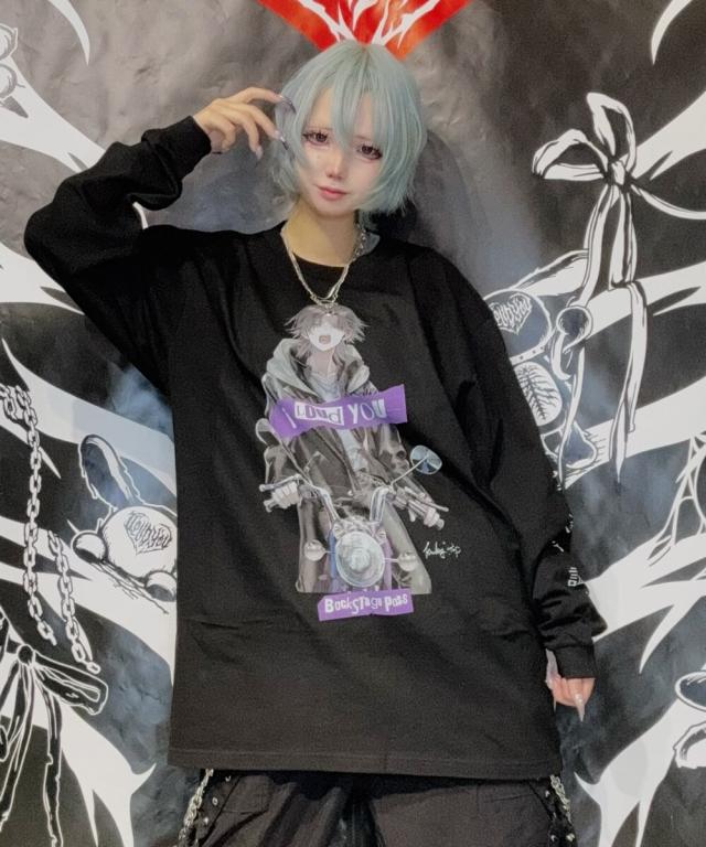 バックステージパス（backstagepass）/【黒野京×BACKSTAGE PASS コラボ】TOO TOO ピグメント加工 オーバーサイズ ロン