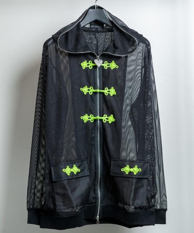 バックステージパス（backstagepass）/TRIPLET−CHINA(トリプレット−チャイナ)チャイナ釦 メッシュ ジップアップパーカー_6