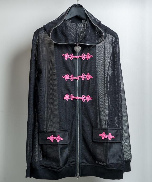 バックステージパス（backstagepass）/TRIPLET−CHINA(トリプレット−チャイナ)チャイナ釦 メッシュ ジップアップパーカー_10