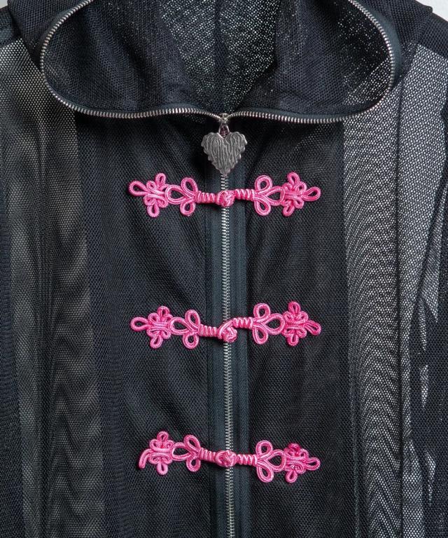 バックステージパス（backstagepass）/TRIPLET−CHINA(トリプレット−チャイナ)チャイナ釦 メッシュ ジップアップパーカー_12