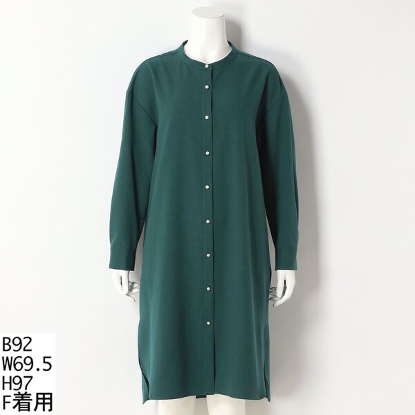 ラ・クープ/パール釦バンドカラーワンピース ラ・クープ/パール釦バンドカラーワンピース