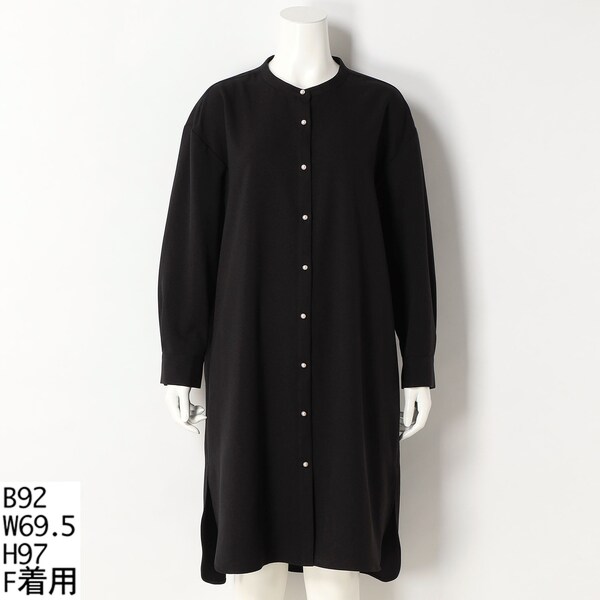 ラ・クープ/パール釦バンドカラーワンピース ラ・クープ/パール釦バンドカラーワンピース