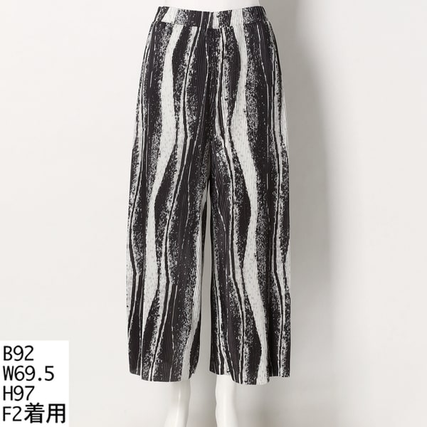 ラ・クープ（LACOUPE）/【洗える】柄・無地アコーディオンパンツ