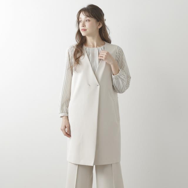 ラ・クープ（LACOUPE）/ダブルクロスロングジレ【追加生産】