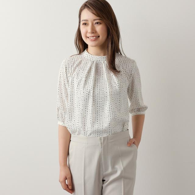 ラ・クープ（LACOUPE）/水玉合繊ブラウス