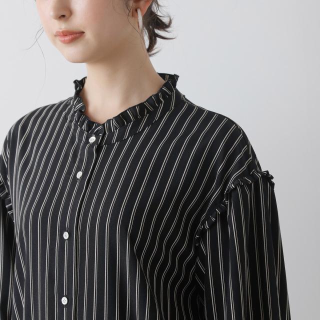 ラ・クープ（LACOUPE）/ストライプフリルロングブラウスの通販はau PAY
