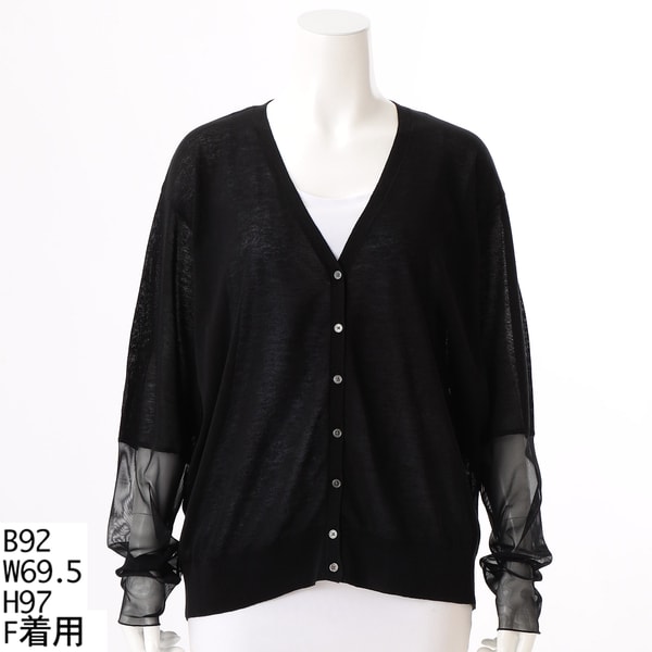 ラ・クープ（LACOUPE）/シアー切替カーディガン