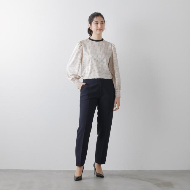 ラ・クープ（LACOUPE）/ドット×レースブラウス M−F4サイズ展開の通販