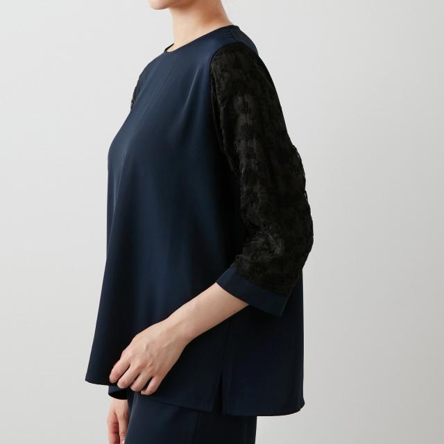 ラ・クープ（LACOUPE）/シアーレース切り替えブラウス