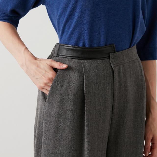 ラ・クープ（LACOUPE）/アシンメトリータックパンツ