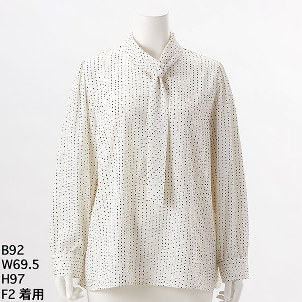 ラ・クープ（LACOUPE）/【洗える】変型ドットボウタイブラウス