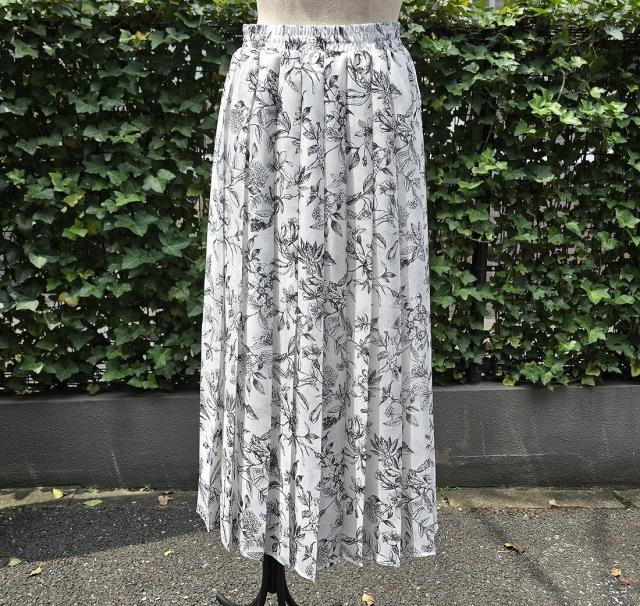 ラ・クープ（LACOUPE）/[ 洗える ] ［ウエストゴム］線描き花柄