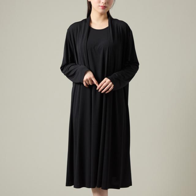 ラ・クープ（LACOUPE）/長袖タックドレープワンピース 冠婚葬祭 礼服対応