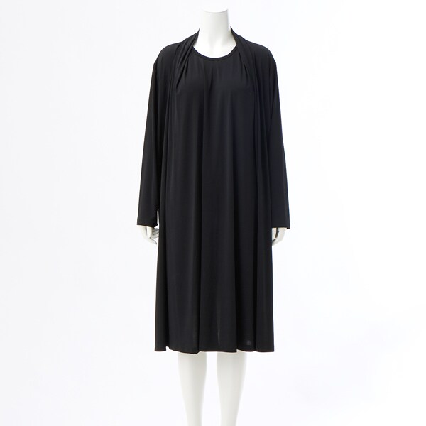 ラ・クープ（LACOUPE）/長袖タックドレープワンピース 冠婚葬祭 礼服対応