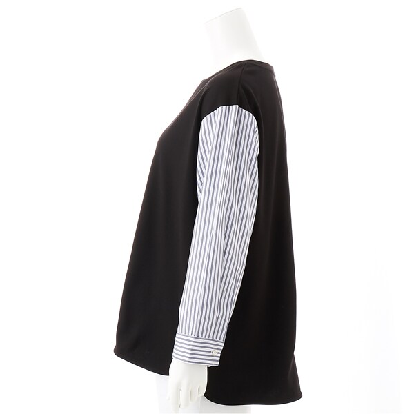 ラ・クープ（LACOUPE）/カット×袖ストライプ切替カットソー ドッキング