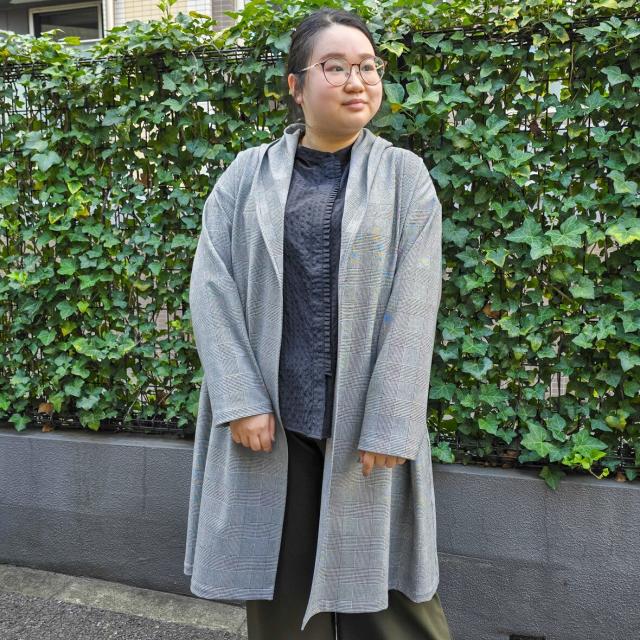ラ・クープ（LACOUPE）/千鳥柄ロング着流しカーデ　【日本生地・日本縫製】made in Japan_4