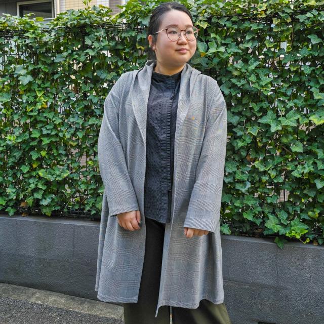 ラ・クープ（LACOUPE）/千鳥柄ロング着流しカーデ　【日本生地・日本縫製】made in Japan_6