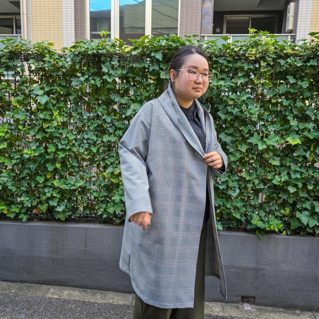 ラ・クープ（LACOUPE）/千鳥柄ロング着流しカーデ　【日本生地・日本縫製】made in Japan_9