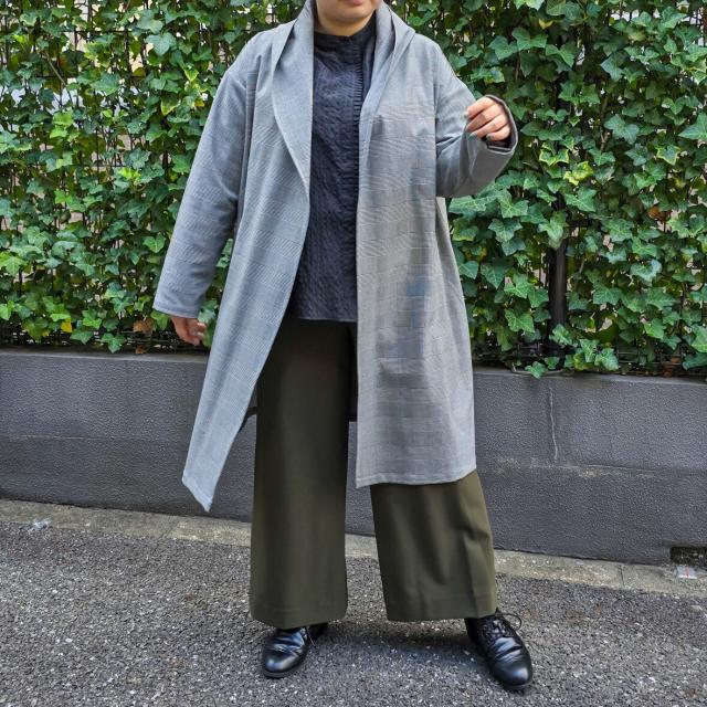 ラ・クープ（LACOUPE）/千鳥柄ロング着流しカーデ　【日本生地・日本縫製】made in Japan_8