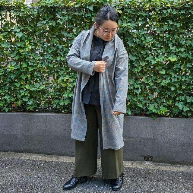 ラ・クープ（LACOUPE）/千鳥柄ロング着流しカーデ　【日本生地・日本縫製】made in Japan_14