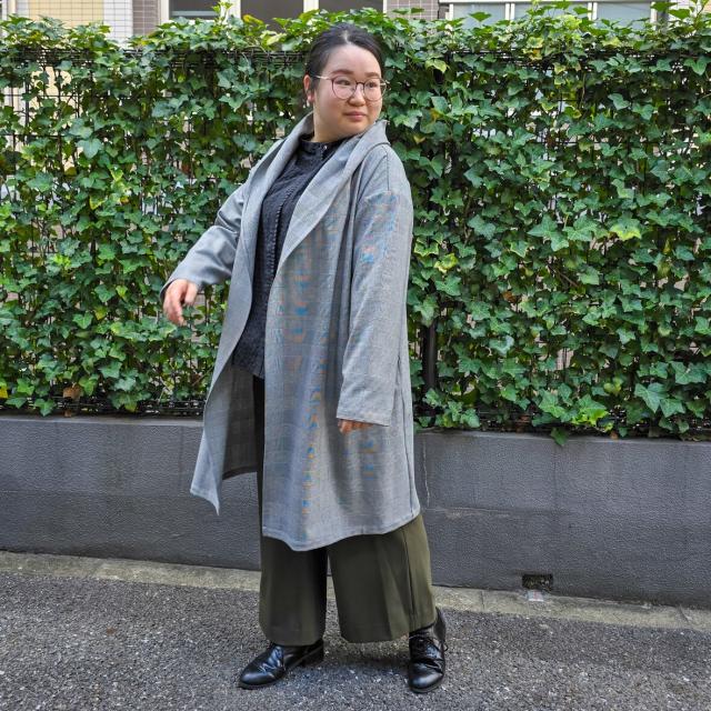 ラ・クープ（LACOUPE）/千鳥柄ロング着流しカーデ　【日本生地・日本縫製】made in Japan_13