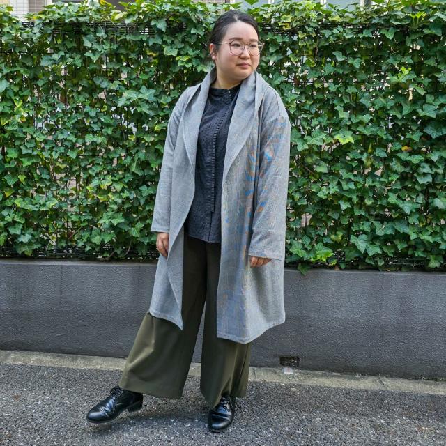 ラ・クープ（LACOUPE）/千鳥柄ロング着流しカーデ　【日本生地・日本縫製】made in Japan_17