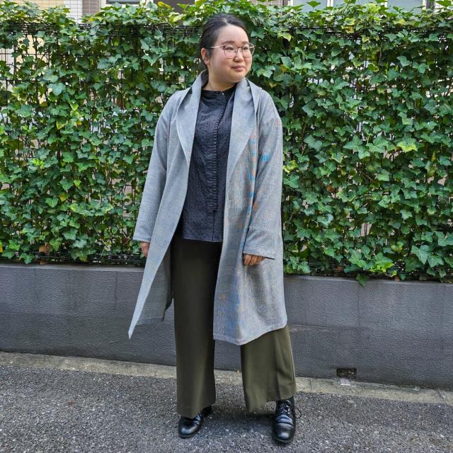 ラ・クープ（LACOUPE）/千鳥柄ロング着流しカーデ　【日本生地・日本縫製】made in Japan_16
