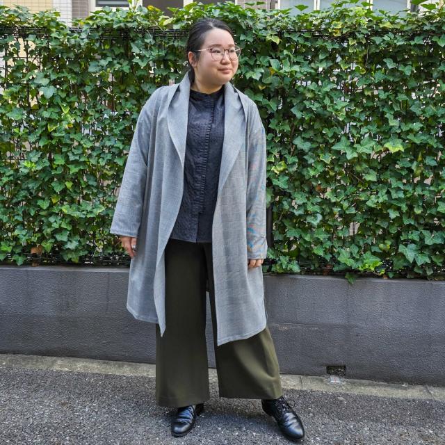 ラ・クープ（LACOUPE）/千鳥柄ロング着流しカーデ　【日本生地・日本縫製】made in Japan_19