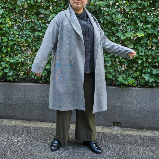ラ・クープ（LACOUPE）/千鳥柄ロング着流しカーデ　【日本生地・日本縫製】made in Japan_18