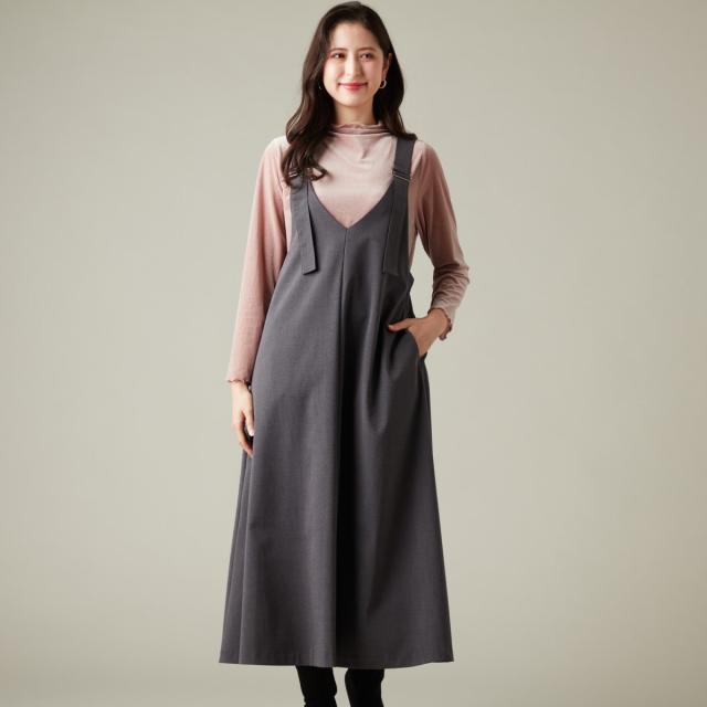 ラ・クープ（LACOUPE）/Vネックフレアージャンパースカートの通販は