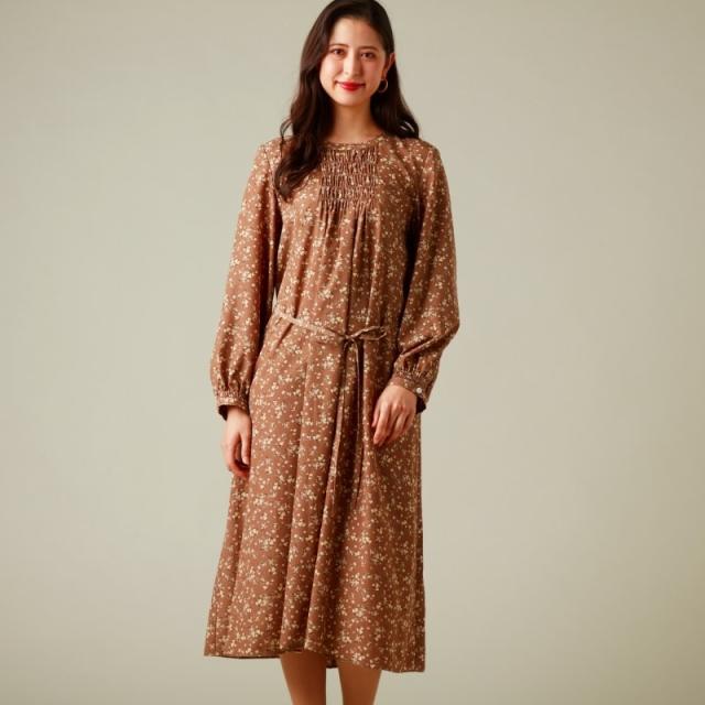 ラ・クープ（LACOUPE）/フラワープリントワンピース　【洗える】ポリエステル100