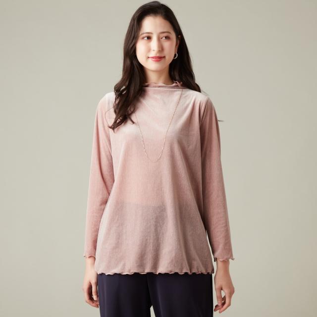 ラ・クープ（LACOUPE）/ボトルネックメローベロアカットソー 【日本製】