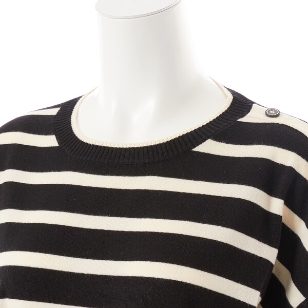 ラ・クープ（LACOUPE）/ボーダー柄刺繍入りニットプルオーバー