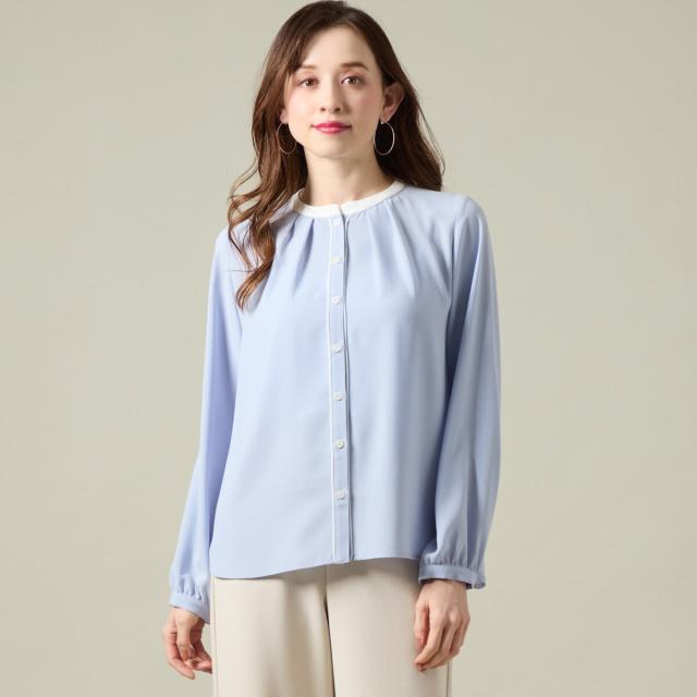 ラ・クープ（LACOUPE）/【洗える】バイカラーシャツブラウス