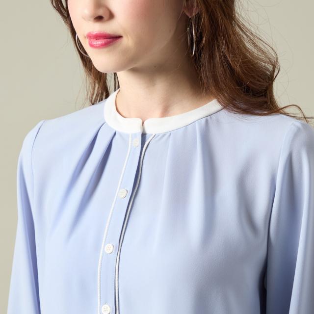 ラ・クープ（LACOUPE）/【洗える】バイカラーシャツブラウスの通販はau