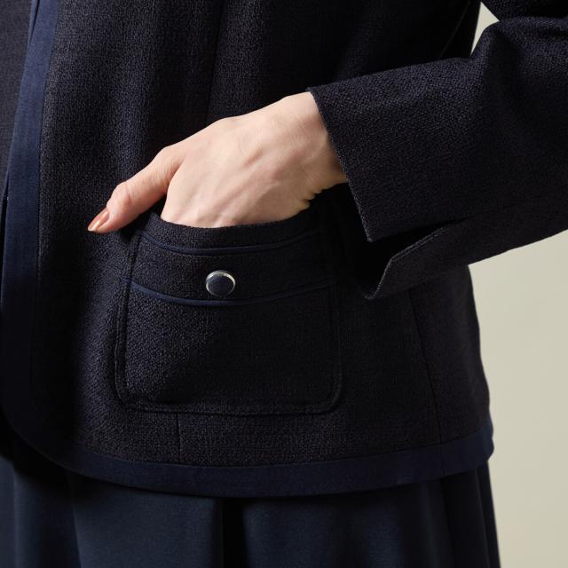 ラ・クープ（LACOUPE）/背裏付無地ツイードジャケット