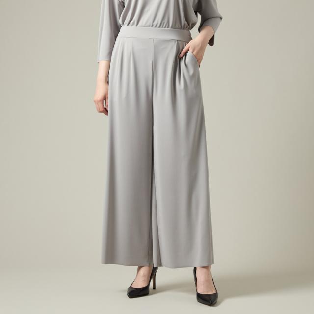 ラ・クープ（LACOUPE）/【ストレッチ】【吸水速乾】プルリ2タックワイドパンツ【日本製】