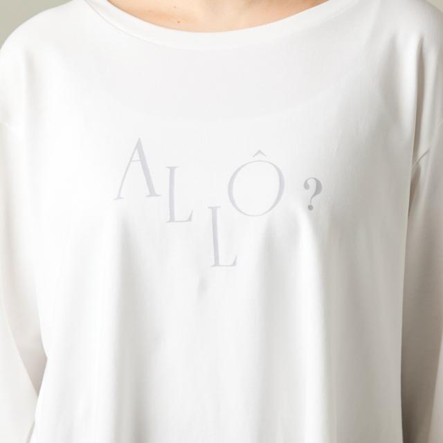 ラ・クープ（LACOUPE）/【洗える】”ALLO”ロゴ入り7分袖Tシャツ