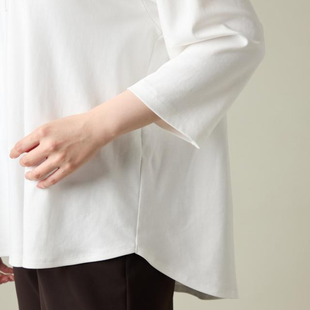 ラ・クープ（LACOUPE）/【洗える】”ALLO”ロゴ入り7分袖Tシャツ