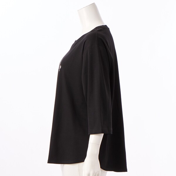 ラ・クープ（LACOUPE）/【洗える】”ALLO”ロゴ入り7分袖Tシャツ