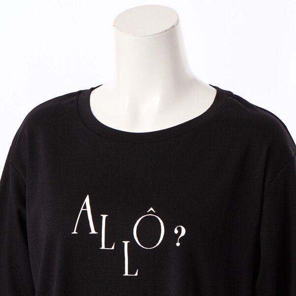 ラ・クープ（LACOUPE）/【洗える】”ALLO”ロゴ入り7分袖Tシャツ