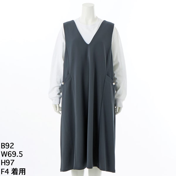 ラ・クープ（LACOUPE）/Vネックジャンパースカート