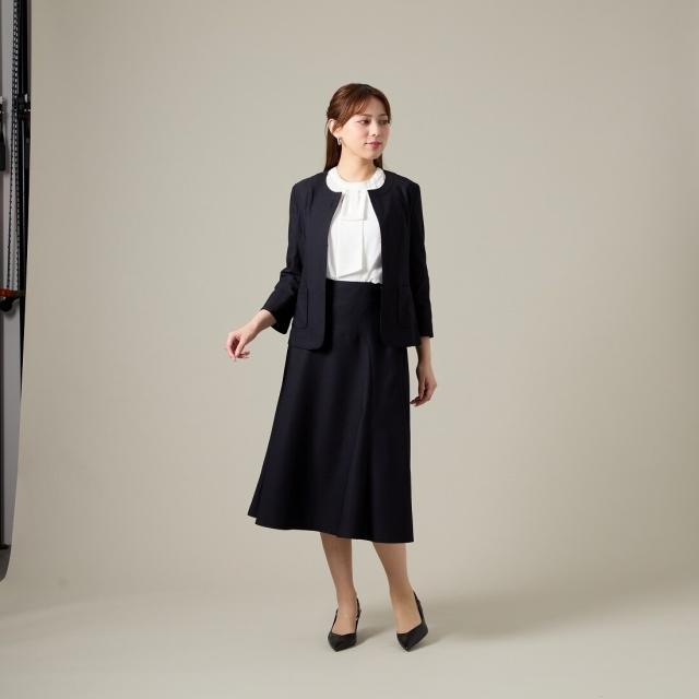 ラ・クープ（LACOUPE）/LACOUPE 　防シワフレアスカート　ノーカラーセットアップ対応_5
