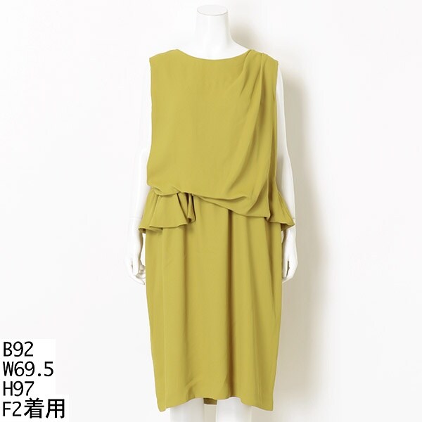 ラ・クープ（LACOUPE）/【大きいサイズ】サイドドレープワンピースドレス