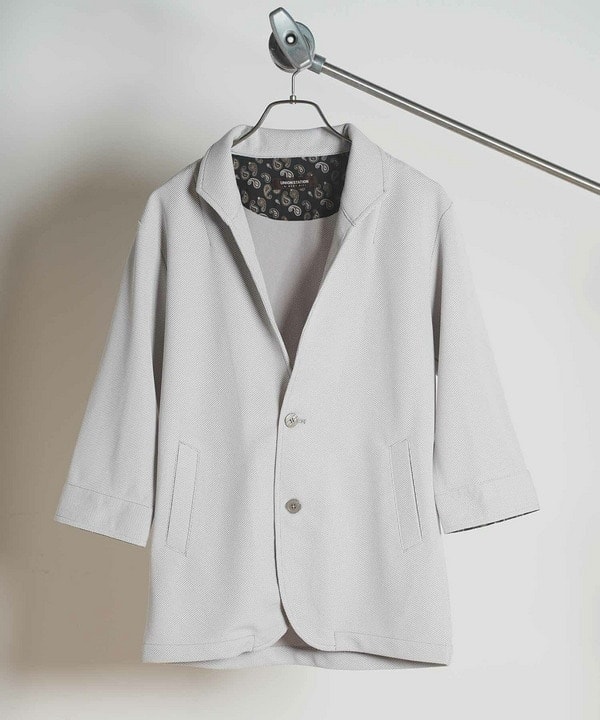 ユニオンステーション（UNION STATION）/ハニカムスタンドカラー7分袖ジャケット