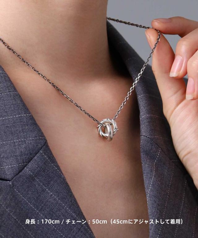 美品 ライオンハート ハウル ダブルリング ネックレス HOWL”アラベスクダブルリングネックレス/シルバー925 | LION