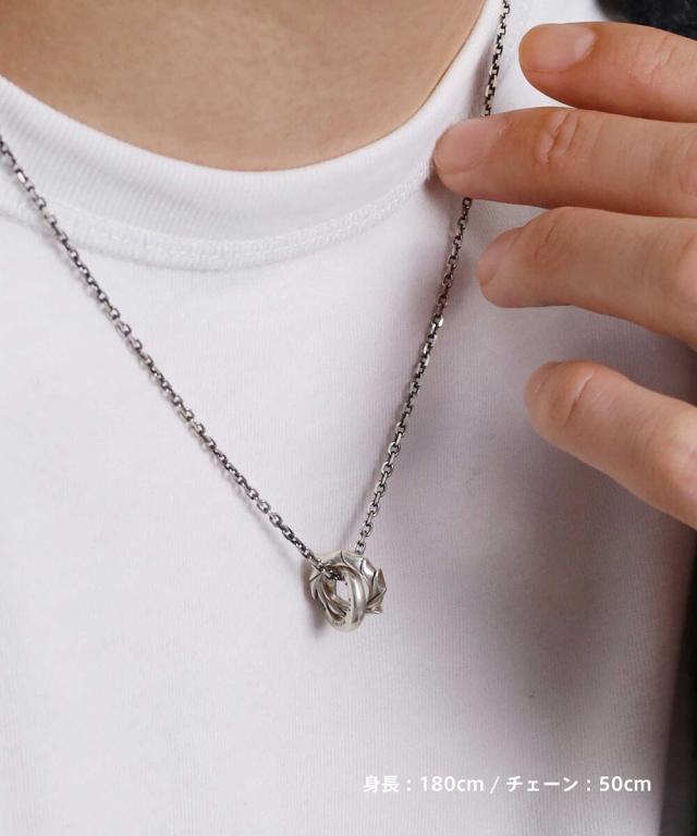 美品 ライオンハート ハウル ダブルリング ネックレス HOWL”アラベスクダブルリングネックレス/シルバー925 | LION