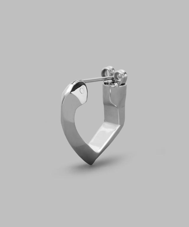 百獣の王ハート形（LION HEART）/LH for Gift クロッシングピアス/フラグメントハート/しろがね色925